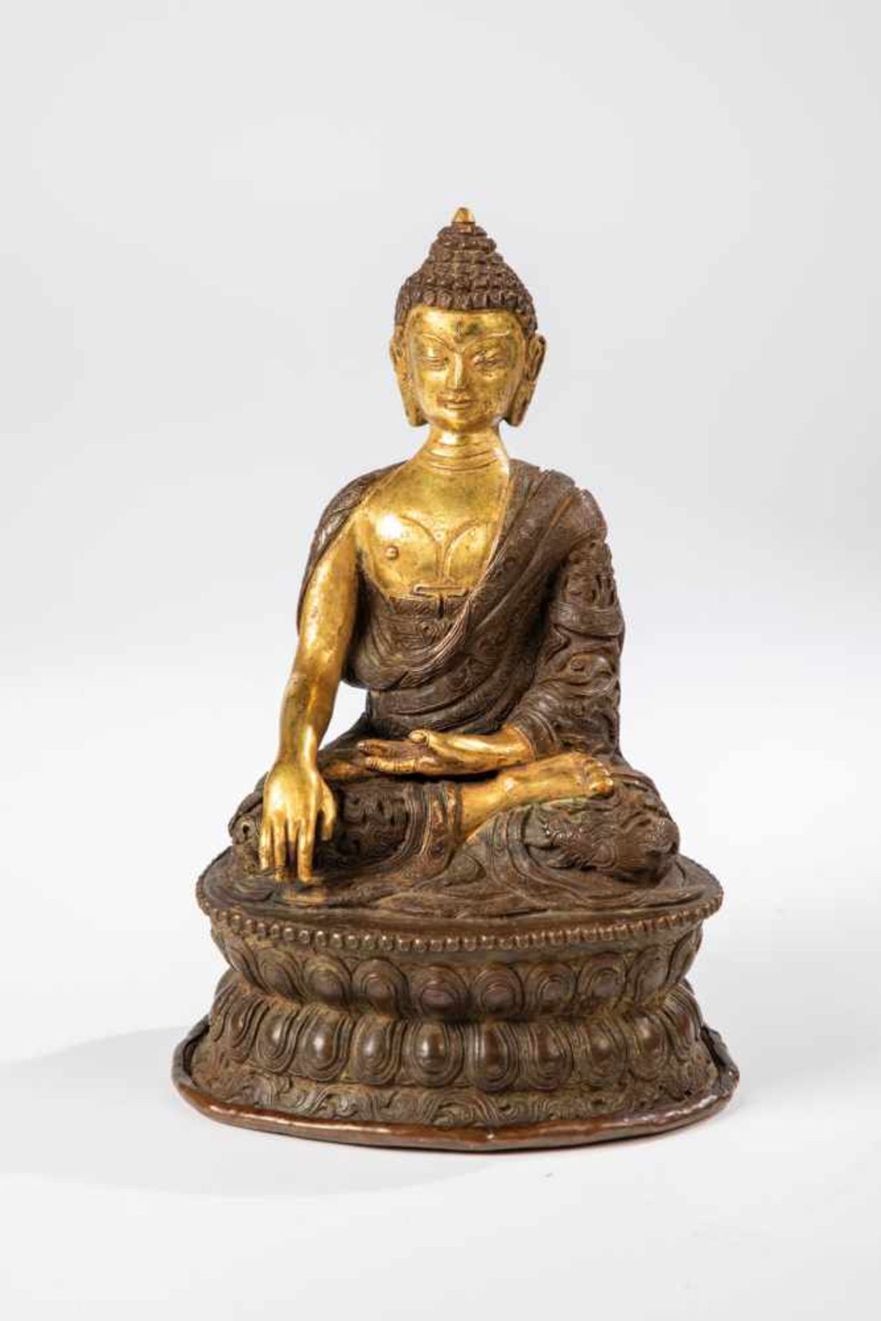 Buddha Siddharta Gautama. Tibet, 18th/19th century. Buddha Gautama sitting on a lotusthrone.