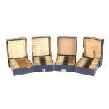 A Collection of French Microscope Slides in Four Card Cases,