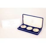 Royal Mint 2002 Set of Three Silver Proof Channel Islands Five Pounds,