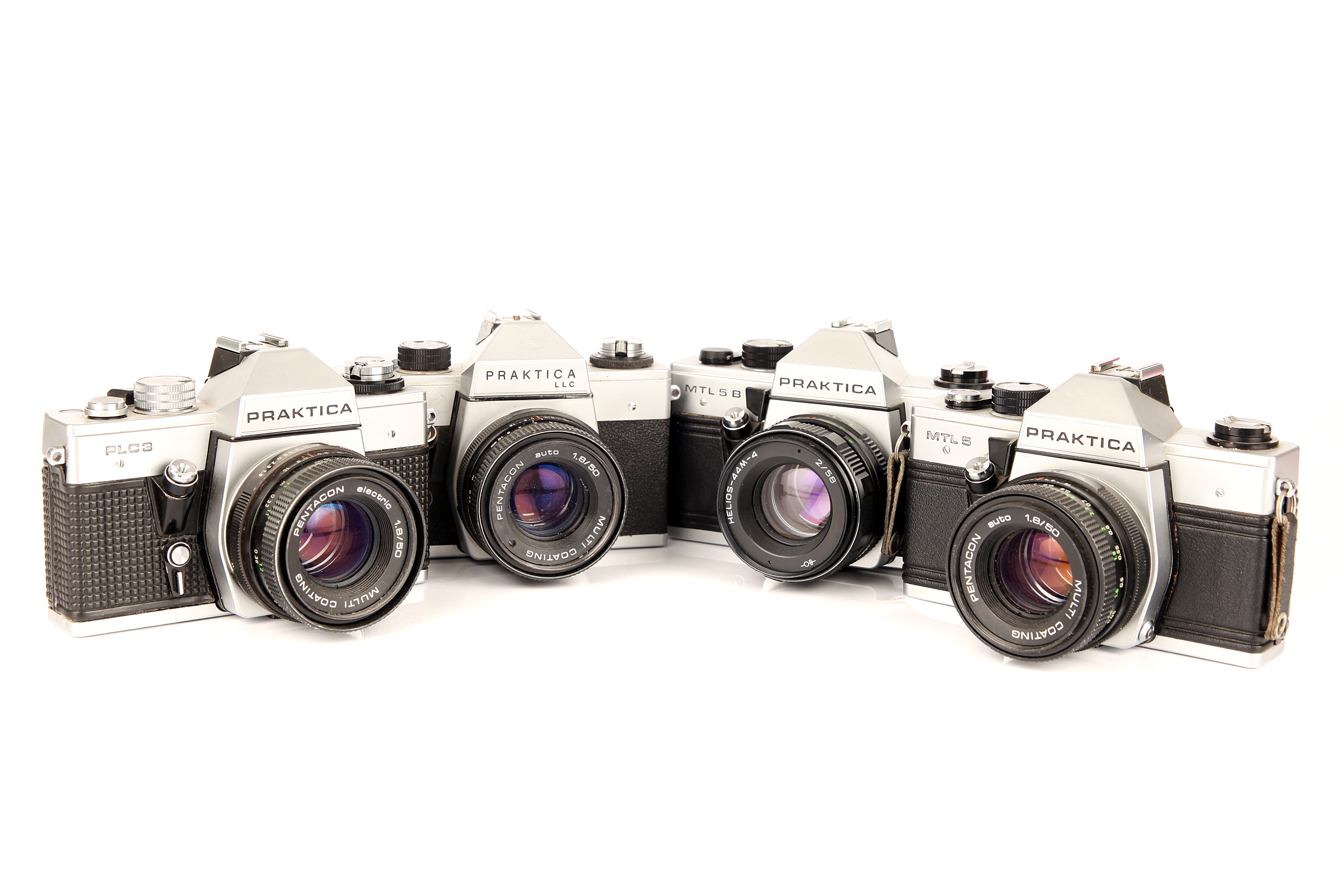 Four Praktica SLR Cameras,