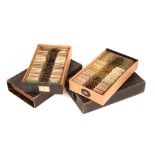 A Large Collection of Microscope Slides in Two Card Cases