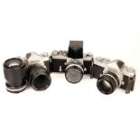 Three Nikon SLR Cameras,