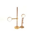 Two Brass Microscope Table Condensors,