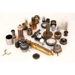 A Collection of Various Microscope Parts,