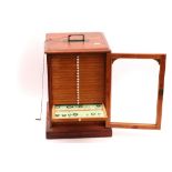 A Large Pine Microscope Slide Cabinet and Slides - SLIDE IMAGES NOW UPLOADED