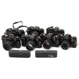 A Selection of Various Konica SLR Cameras,