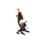 A Large Brass Compound Microscope,