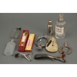 Anaesthesia: an Aether Sulphate Bottle, Three Ether Masks, Two Chloroform Drip Bottles, a Bengue's E
