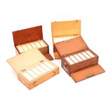 A Collection of Seven Empty Microscope Slide Cases,