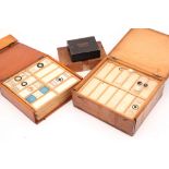 A Collection of Four Empty Microscope Slide Cases,