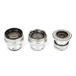 Three Contax RF Mount Lenses,