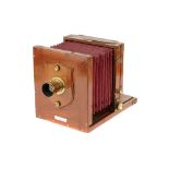 A J. Lancaster & Sons Special Patent Half Plate Mahogany Tailboard Camera,