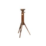 An Early Portable Mahogany Tripod,