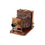 A J. Lancaster & Sons 'Special Instantograph' Whole Plate Mahogany Tailboard Camera,