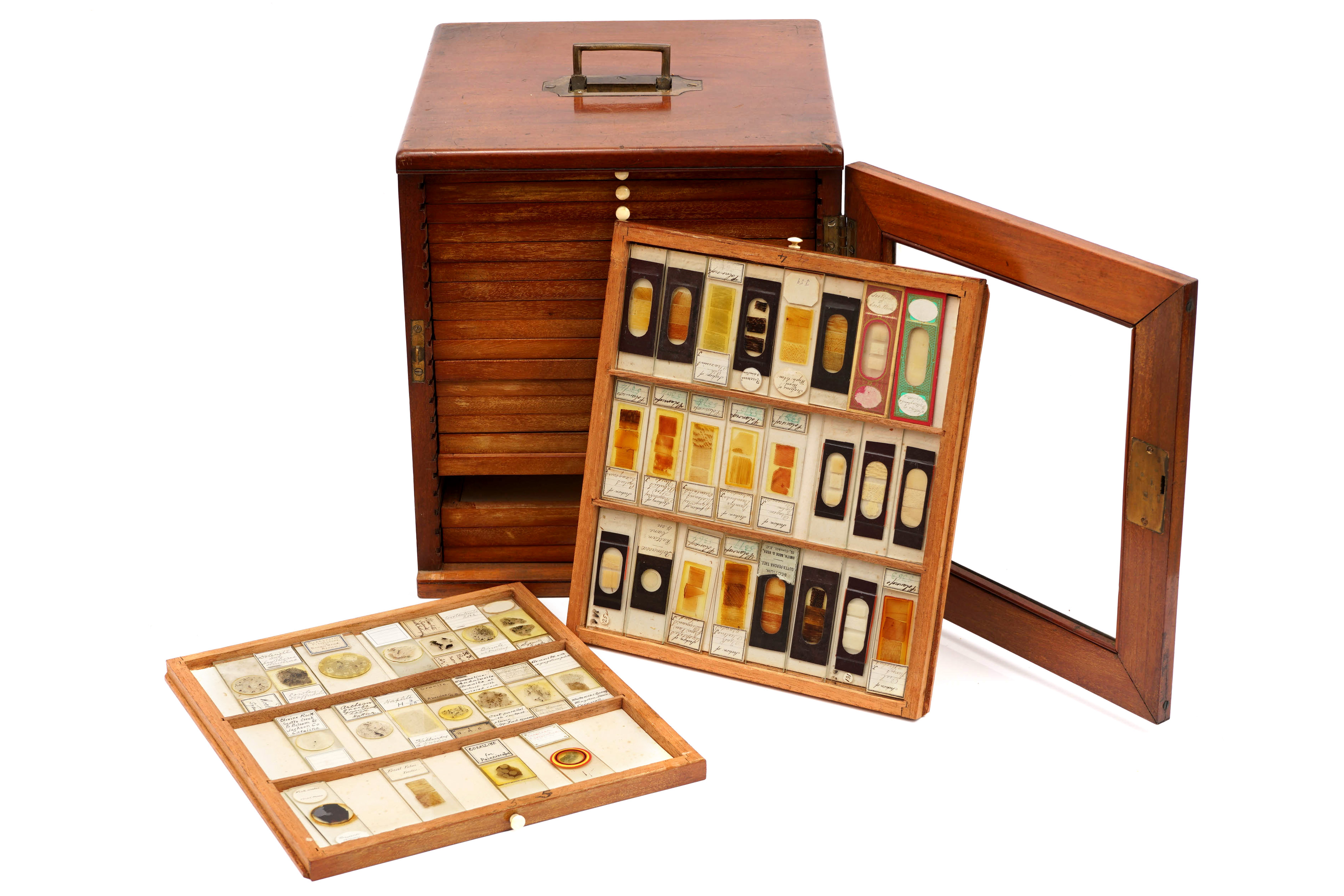 A Large Cabinet of Microscope Slides,