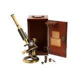 An R & J Beck 'Universal' Brass Compound Microscope,