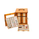 A Large Polished Pine Cabinet of Microscope Slides,