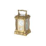 An Ornate Miniature Carriage Clock,