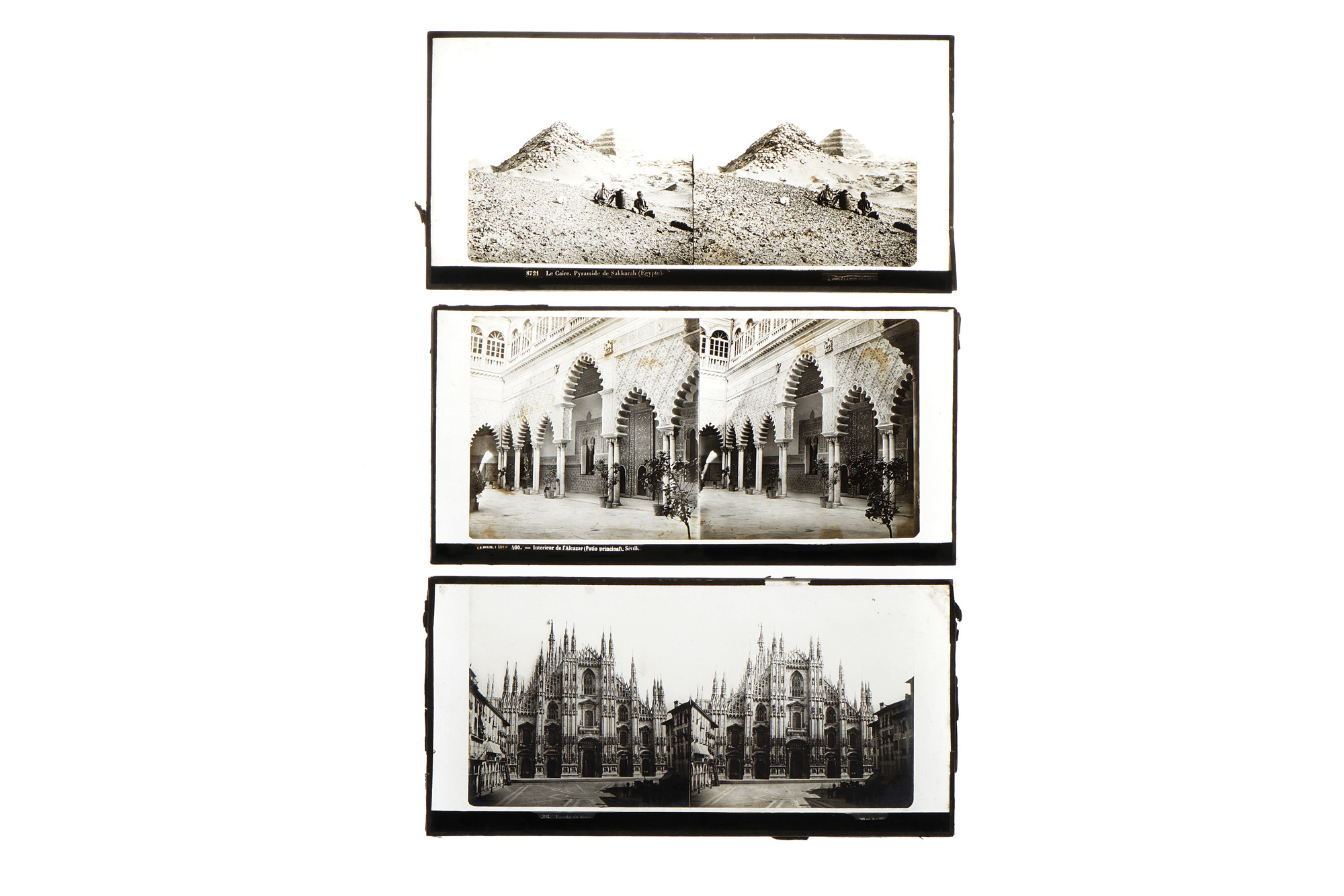 A Small Collection of Signed Glass Stereoviews,