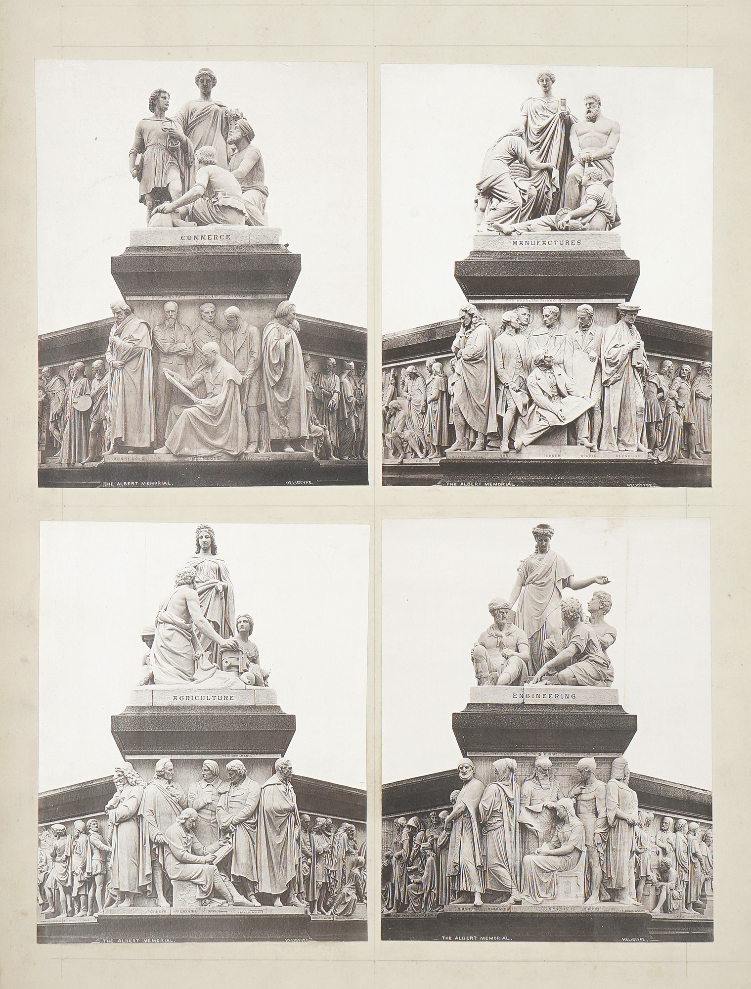 17 Heliotypes of the Albert Memorial,