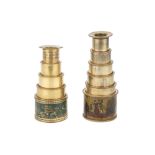 Two Monoculars with Painted Barrels,