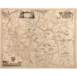 A 17th Century Decorative Map of Poland, Including Coats of Arms, Cherubs and cartouchees,