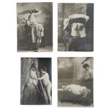 Four Early Faux Lesbian Erotic Prints,