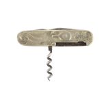 A French Multi-blade Penknife with Corkscrew,