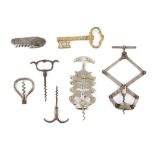 A Mixed Lot of French Corkscrews,