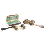 Two Pairs of Opera Glasses with Handles,