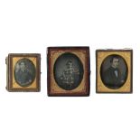 Three Cased Daguerreotypes,