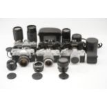 A Selection of Various Mamiya Cameras & Bodies,