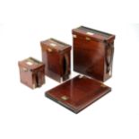 Three G. Hare Mahogany Changing Boxes,