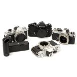 Three Nikon Nikkormat SLR Bodies,