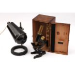 A Small Compound Microscope & A Swift Microscope Lamp,