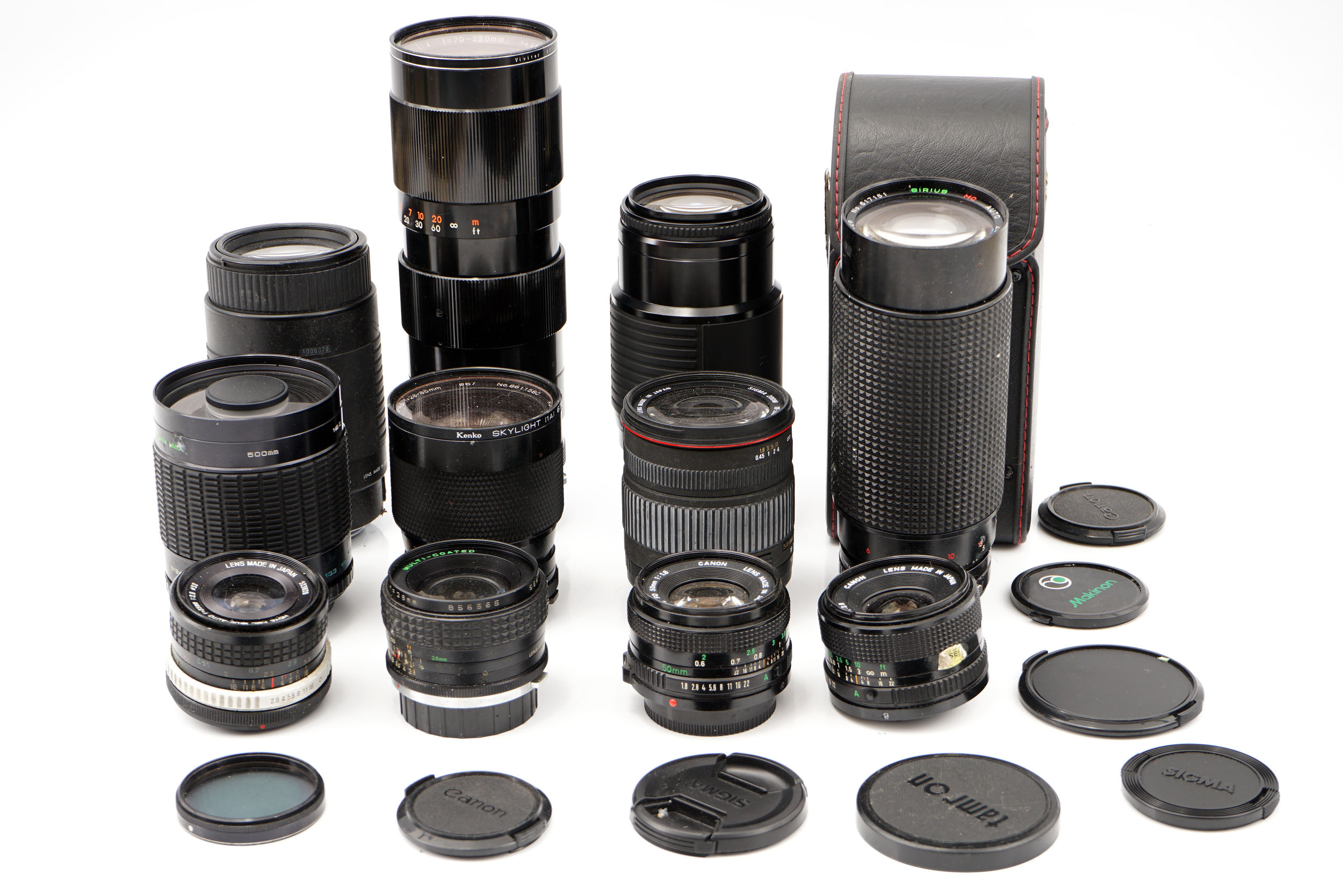 A Selection of Various Lenses,