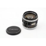 A Canon FL f/1.2 55mm Lens,