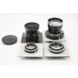 Four Schneider Large Format Lenses,