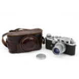 A Leica III Bright Chrome Rangefinder Camera,