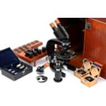 An Extensive Carl Zeiss Binocular Microscope Outfit,