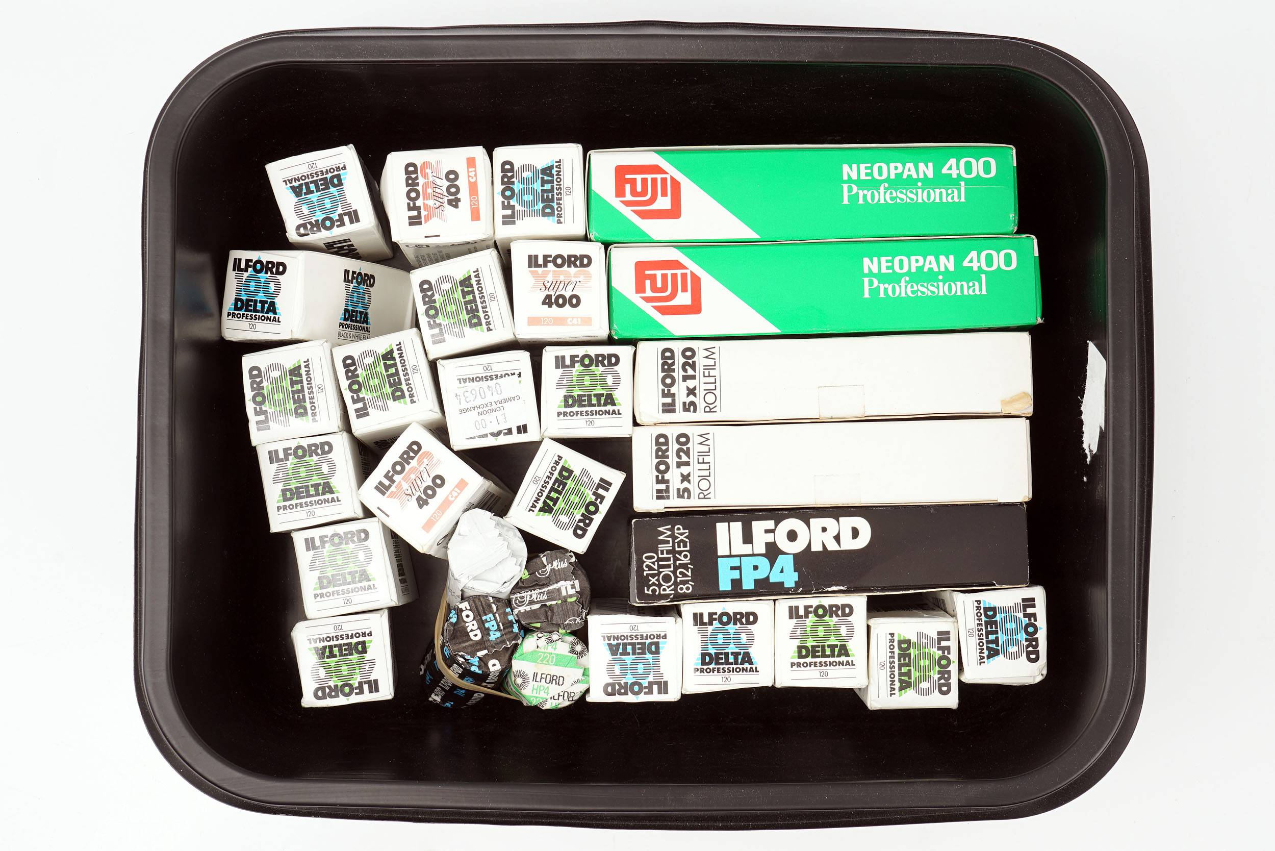 A Selection of Various Black & White 120 Roll Film,