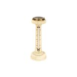 An Ivory Pedestal Compass Sundial by Thomas Staight,