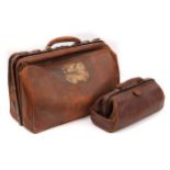 Two Doctor's Gladstone Bags,