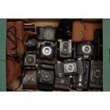 A Collection of Various Bakelite Cameras,