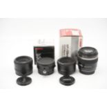 Three Canon EF/EF-S Lenses,