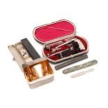 A Silver-plated Otoscope and Other Medical Items,