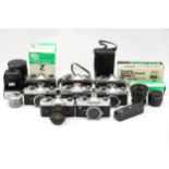 A Selection of Fujica SLR Cameras,