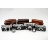 A Selection of Russian Rangefinder Cameras,