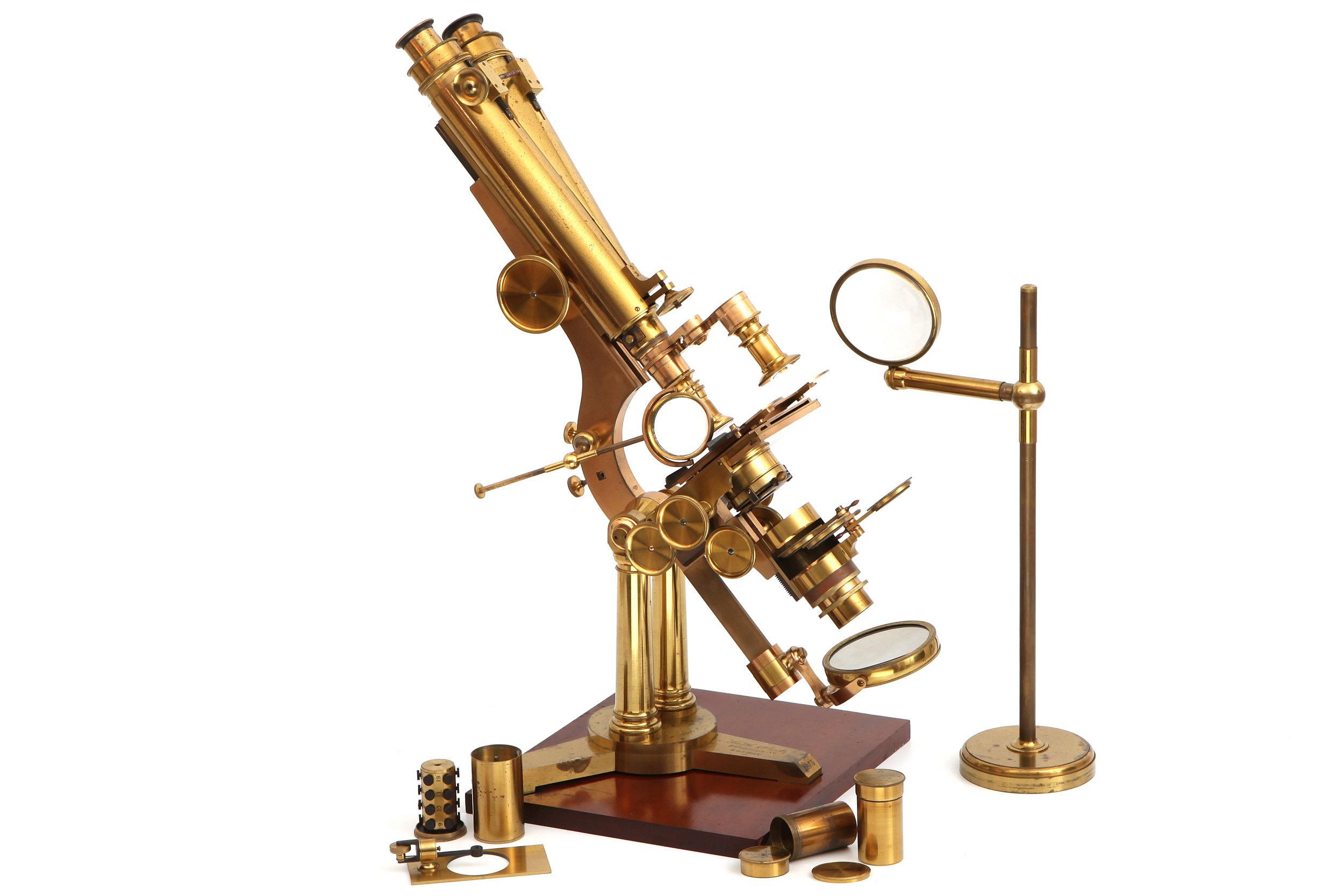 A Fine Binocular 'Large Best', or 'N°1 Stand' Microscope Outfit, - Image 3 of 6