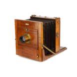 A Morley & Cooper 10x12" Mahogany Tailboard Camera,